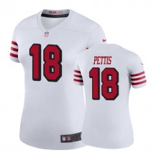 Women San Francisco 49ers #18 Dante Pettis White Color Rush Legend Player Jersey