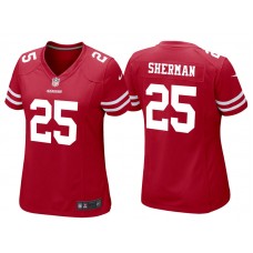 Women San Francisco 49ers #25 Richard Sherman Red Game Jersey