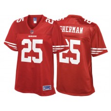 Women San Francisco 49ers #25 Richard Sherman Scarlet Pro Line Team Color Jersey