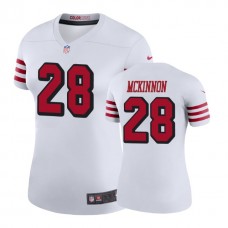 Women San Francisco 49ers #28 Jerick McKinnon White Color Rush Legend Player Jersey