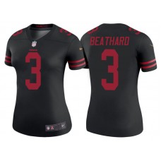 Women San Francisco 49ers #3 C.J. Beathard Black Color Rush Legend Jersey