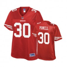 Women San Francisco 49ers #30 Tyvis Powell Scarlet Pro Line Player Jersey