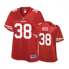 Women San Francisco 49ers #38 Trovon Reed Scarlet Pro Line Player Jersey