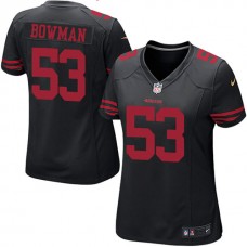 Women San Francisco 49ers #53 NaVorro Bowman Black Game Jersey