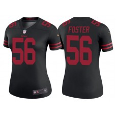 Women San Francisco 49ers #56 Reuben Foster Black Color Rush Legend Jersey