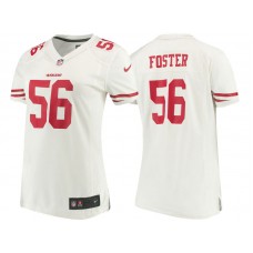 Women San Francisco 49ers #56 Reuben Foster White Game Jersey