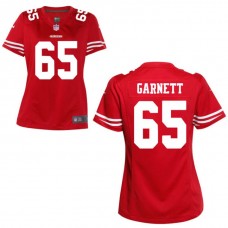 Women San Francisco 49ers #65 Joshua Garnett Scarlet Game Jersey