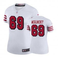 Women San Francisco 49ers #69 Mike McGlinchey White Color Rush Legend Player Jersey