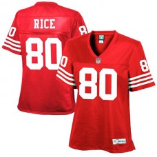 Women San Francisco 49ers #80 Jerry Rice Scarlet Retired Player Jersey