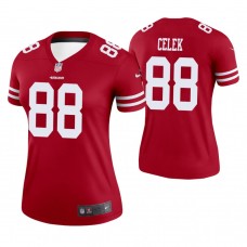 Women San Francisco 49ers #88 Garrett Celek Scarlet Legend Jersey
