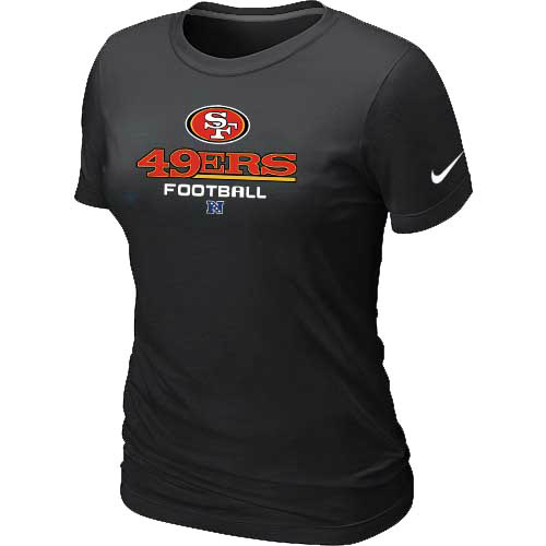 Women San Francisco 49ers Black T-Shirt
