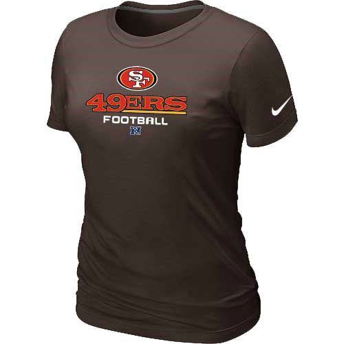 Women San Francisco 49ers Brown  T-Shirt