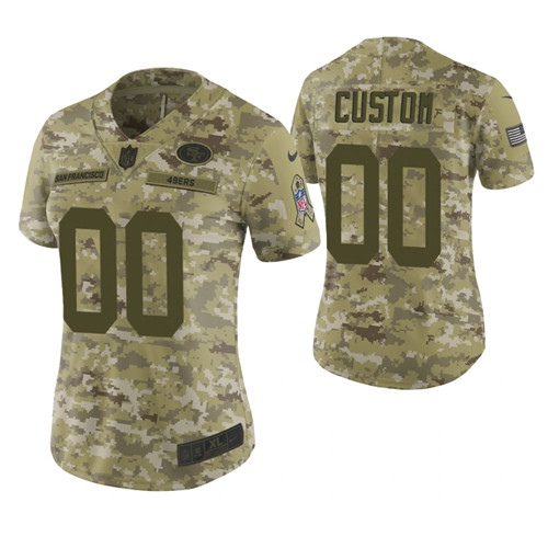 Women San Francisco 49ers Custom Camo 2018 Salute To Service Limited Jersey
