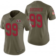Women San Francisco 49ers DeForest Buckner Olive 2017 Salute to Service Limited Jersey