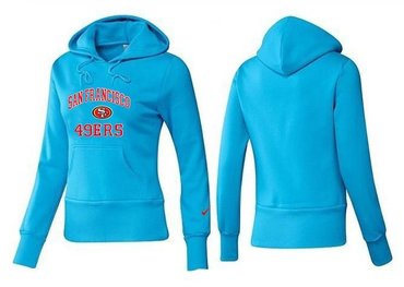 Women San Francisco 49ers Logo Pullover Hoodie--15