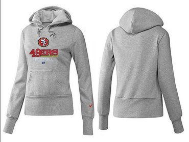 Women San Francisco 49ers Logo Pullover Hoodie--32