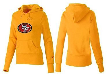 Women San Francisco 49ers Logo Pullover Hoodie--5