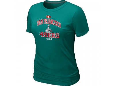 Women San Francisco 49ers Super Bowl XLVII Heart & Soul L.Green T-Shirt