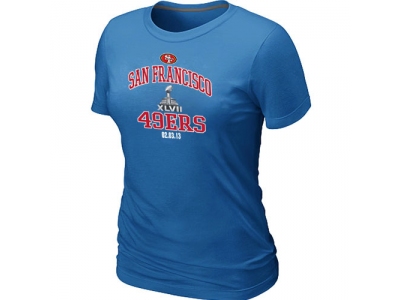 Women San Francisco 49ers Super Bowl XLVII Heart & Soul L.blue T-Shirt