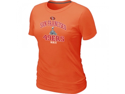 Women San Francisco 49ers Super Bowl XLVII Heart & Soul Orange T-Shirt