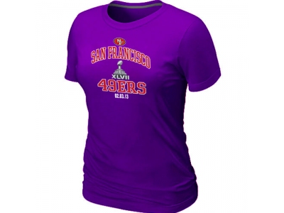 Women San Francisco 49ers Super Bowl XLVII Heart & Soul Purple T-Shirt