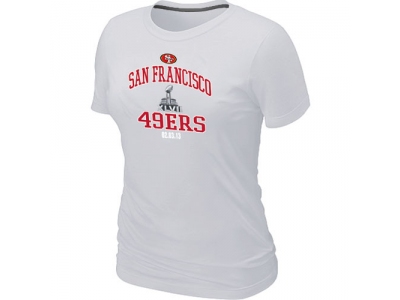 Women San Francisco 49ers Super Bowl XLVII Heart & Soul White T-Shirt