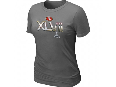 Women San Francisco 49ers Super Bowl XLVII On Our Way D.Grey T-Shirt