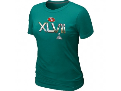Women San Francisco 49ers Super Bowl XLVII On Our Way L.Green T-Shirt