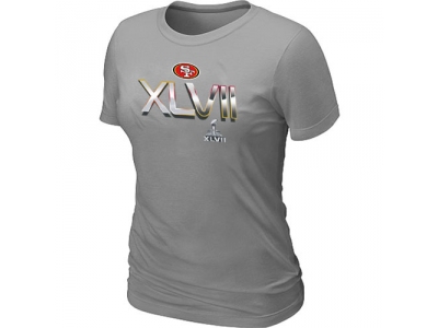 Women San Francisco 49ers Super Bowl XLVII On Our Way L.Grey T-Shirt