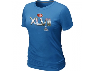 Women San Francisco 49ers Super Bowl XLVII On Our Way L.blue T-Shirt