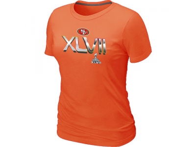 Women San Francisco 49ers Super Bowl XLVII On Our Way Orange T-Shirt