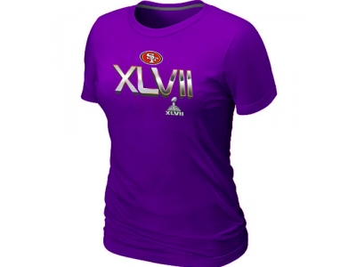 Women San Francisco 49ers Super Bowl XLVII On Our Way Purple T-Shirt