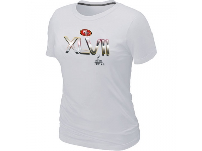 Women San Francisco 49ers Super Bowl XLVII On Our Way White T-Shirt