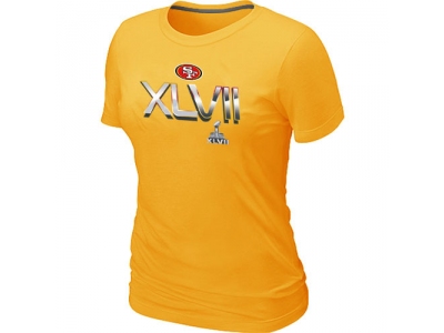 Women San Francisco 49ers Super Bowl XLVII On Our Way Yellow T-Shirt