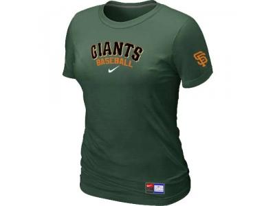 Women San Francisco Giants NEW D.Green Short Sleeve Practice T-Shirt