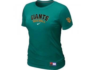 Women San Francisco Giants NEW L.Green Short Sleeve Practice T-Shirt