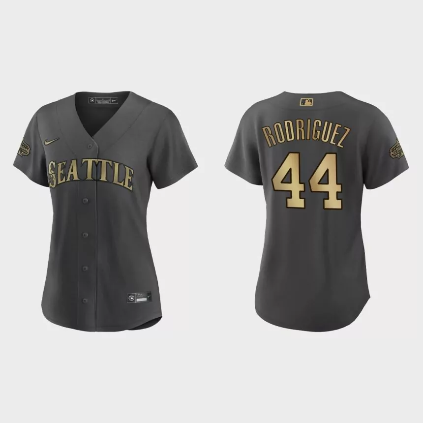 Women Seattle Mariners Julio Rodriguez Charcoal 2022 MLB All-Star Game Replica Jersey