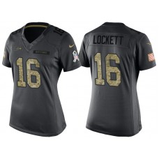 Women Seattle Seahawks #16 Tyler Lockett Camo Anthracite 2016 Salute to Service Limited Jersey