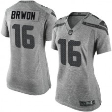 Women Seattle Seahawks #16 Tyler Lockett Gridiron Gray Limited Jersey