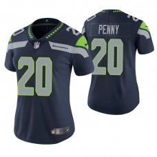 Women Seattle Seahawks #20 Rashaad Penny Navy Game Jersey