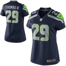 Women Seattle Seahawks #29 Earl Thomas Navy Blue Limited Jersey