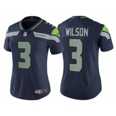 Women Seattle Seahawks #3 Russell Wilson College Navy Vapor Untouchable Limited Player Jersey