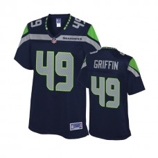 Women Seattle Seahawks #49 Shaquem Griffin College Navy Player Jersey