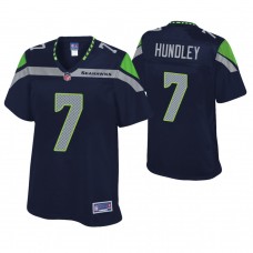Women Seattle Seahawks #7 Brett Hundley College Navy Player Pro Line Jersey