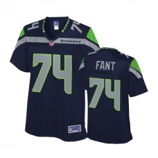 Women Seattle Seahawks #74 George Fant College Navy Pro Line Player Jersey