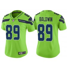 Women Seattle Seahawks #89 Doug Baldwin Neon Green Vapor Untouchable Color Rush Limited Jersey