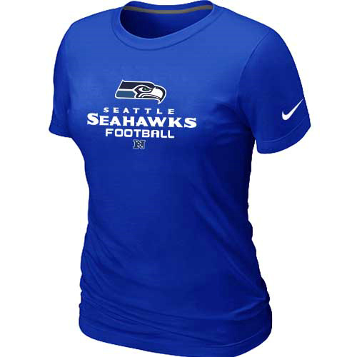 Women Seattle Seahawks Blue  T-Shirt