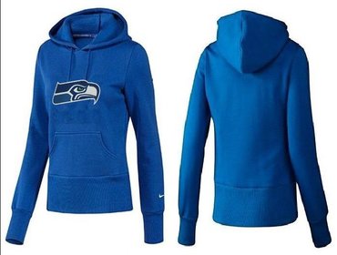 Women Seattle Seahawks Logo Pullover Hoodie-- (1)