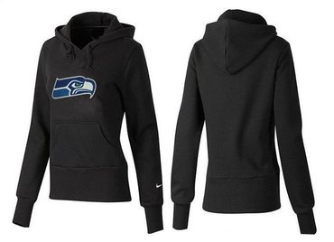Women Seattle Seahawks Logo Pullover Hoodie-- (2)