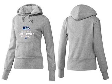 Women Seattle Seahawks Logo Pullover Hoodie-- (33)